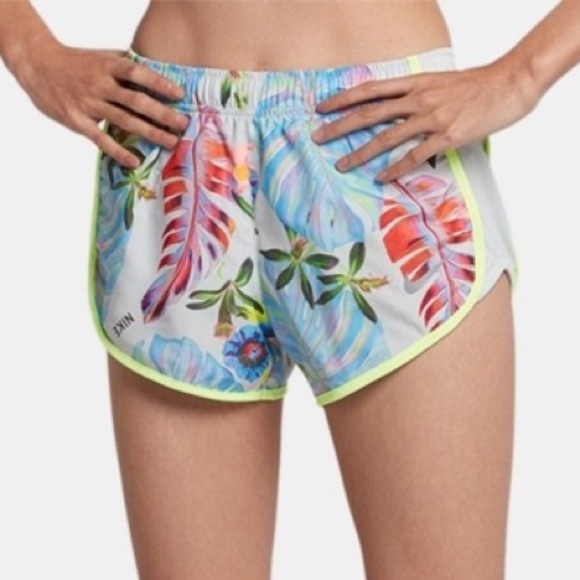 Nike Pants - Tropical Floral print Nike Dri-Fit shorts